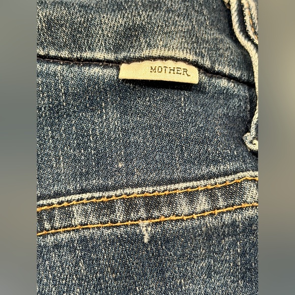 MOTHER Womens Jeans High Waisted Looker Teaming Up Skinny Dark Denim Jeans 25 - Picture 8 of 16